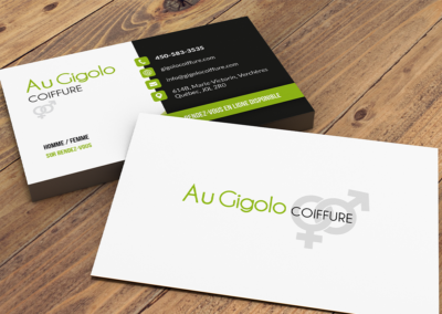 Au Gigolo Coiffure | carte d&rsquo;affaires 2020