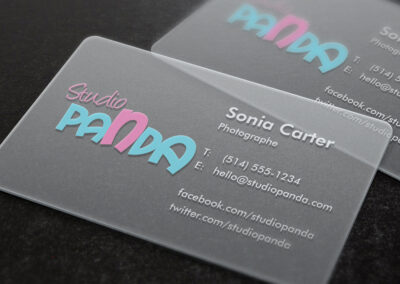 Panda | Carte d&rsquo;affaires givrée