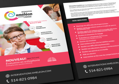 Intervention Caméléon | Pub Évaluation Scolaire